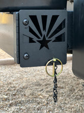 Load image into Gallery viewer, Arizona Flag | Metal RV Bumper Cap Cover Pair | 4" Square Bumper End Cover for trailer, RV, camper |