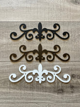 Load image into Gallery viewer, Fleur De Lis Scroll | Metal Scroll | Metal Home Decor | Metal Wall Decor