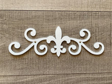 Load image into Gallery viewer, Fleur De Lis Scroll | Metal Scroll | Metal Home Decor | Metal Wall Decor
