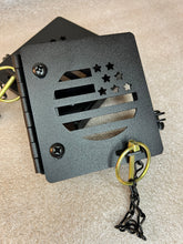 Load image into Gallery viewer, USA Flag | Metal RV Bumper Cap Cover Pair | 4" Square Bumper End Cover for trailer, RV, camper |