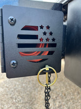 Load image into Gallery viewer, USA Flag | Metal RV Bumper Cap Cover Pair | 4" Square Bumper End Cover for trailer, RV, camper |