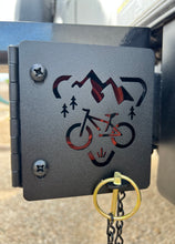 Load image into Gallery viewer, Bike | Metal RV Bumper Cap Cover Pair | 4" Square Bumper End Cover for trailer, RV, camper |