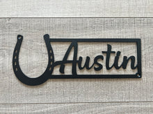 Load image into Gallery viewer, Personalized Horse Name Plate | Metal Name Plate | Barn Sign
