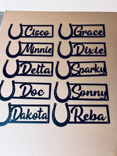 Load image into Gallery viewer, Personalized Horse Name Plate | Metal Name Plate | Barn Sign