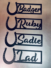 Load image into Gallery viewer, Personalized Horse Name Plate | Metal Name Plate | Barn Sign