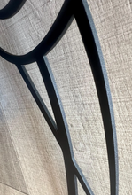 Load image into Gallery viewer, Metal Monogram Scroll Sign with Heart Accents | Custom Wall Decor | Laser Cut Steel Name Sign | Indoor Outdoor Wall Art