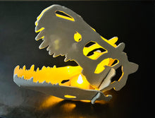 Load image into Gallery viewer, T-Rex Skull | Dinosaur Skeleton | Fall Decor | Halloween Decor | Dinosaur Lover Gift | Business Card Holder