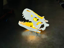 Load image into Gallery viewer, T-Rex Skull | Dinosaur Skeleton | Fall Decor | Halloween Decor | Dinosaur Lover Gift | Business Card Holder
