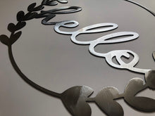 Load image into Gallery viewer, Custom Metal Wreath | Housewarming Gather Sign | Wall Decor | Farmhouse Wall decor | Metal Wall Decor