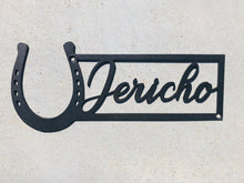 Load image into Gallery viewer, Personalized Horse Name Plate | Metal Name Plate | Barn Sign