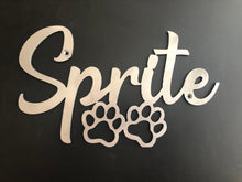 Load image into Gallery viewer, Personalized Pet Name Plate | Doghouse Name Plate | Dog Door Name Plate | Cat Name Plate | Paw Plate | Dog Name Sign