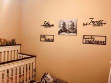 Load image into Gallery viewer, Arrow Name Sign | Nursery Decor | Metal Decor | Custom Metal Sign