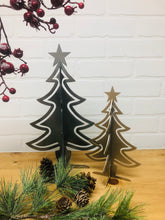Load image into Gallery viewer, Metal Christmas Tree | Multiple Sizes | Silver &amp; Gold Christmas
