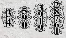 Load image into Gallery viewer, Vertical Address Scroll Sign | Metal Address Sign
