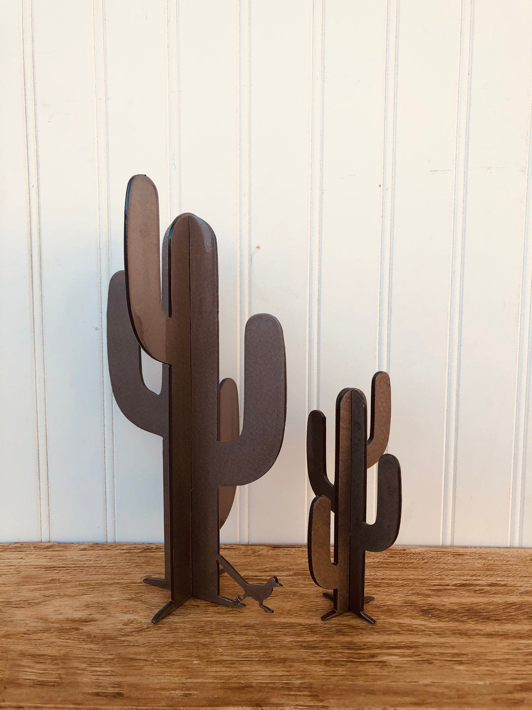 Metal Cactus Pair
