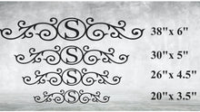 Load image into Gallery viewer, Monogram Metal Scroll | Metal Home Decor | Metal Wall Decor | House Door Sign
