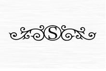 Load image into Gallery viewer, Monogram Metal Scroll | Metal Home Decor | Metal Wall Decor | House Door Sign
