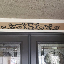 Load image into Gallery viewer, Monogram Metal Scroll | Metal Home Decor | Metal Wall Decor | House Door Sign
