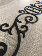 Load image into Gallery viewer, Monogram Metal Scroll | Metal Home Decor | Metal Wall Decor | House Door Sign
