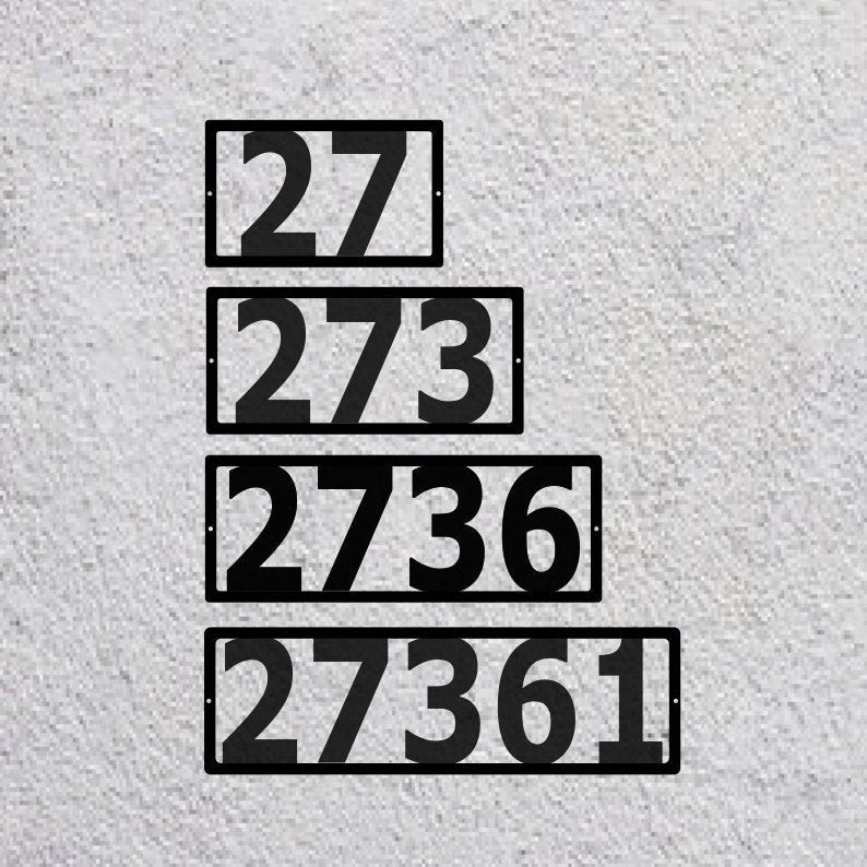 Custom Metal Framed Address Plate | Number Plate | Metal Address Sign ...